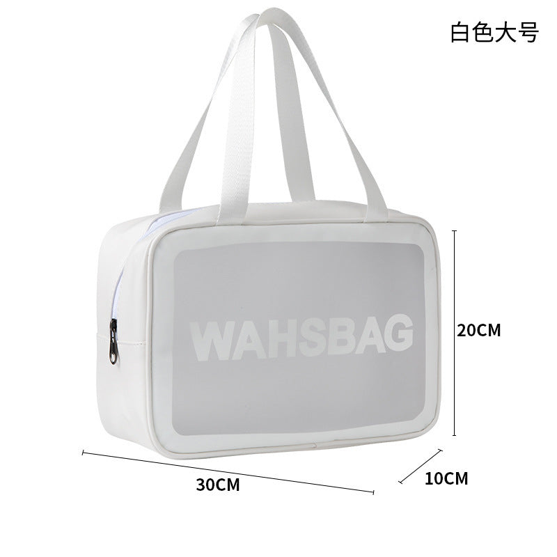 定制韩版化妆包大容量防水透明洗漱包多功能化妆品收纳袋ODMCustomised Korean-style make-up bag, large-capacity, waterproof, transparent toiletries bag, multi-functional make-up organiser, ODM