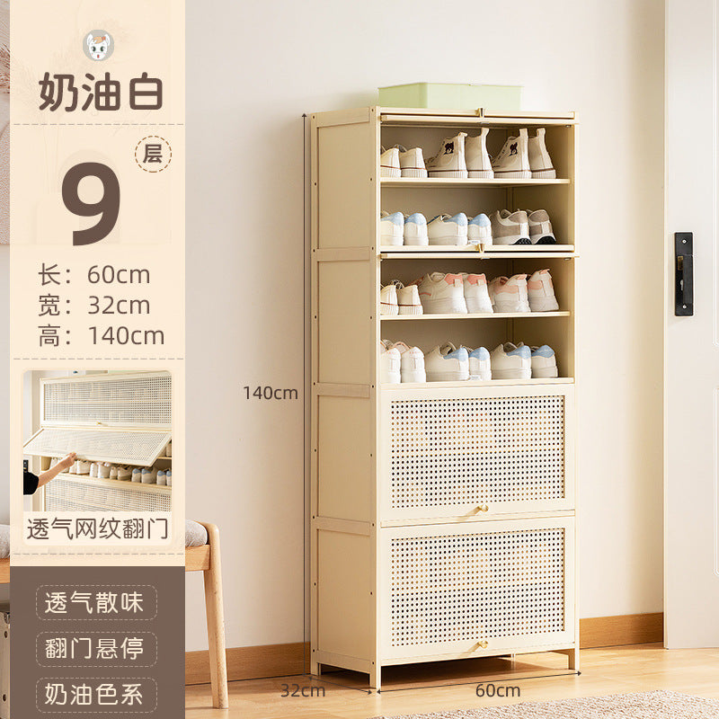 鞋柜家用门口入户鞋架子多层室内新款2025爆款神器简易收纳省空间Shoe cabinet for home use; entryway shoe rack; multi-tiered; new indoor design; best-seller; handy storage solution; space-saving