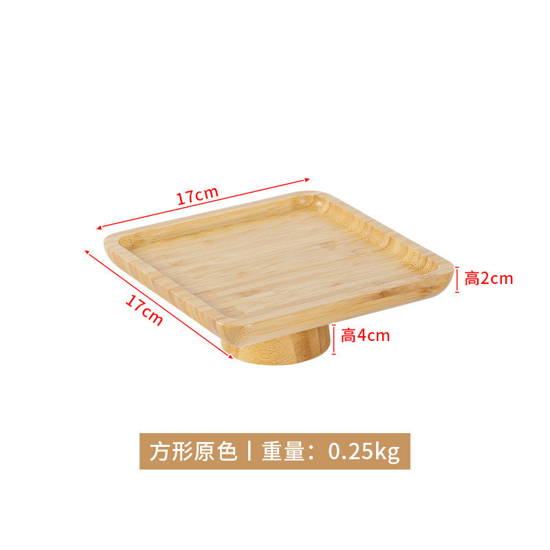 复古木质高脚蛋糕展示盘水果点心糖果盘子零食干果盘高脚托展示盘Vintage wooden pedestal cake stand; fruit, pastry and sweet tray; snack and dried fruit tray; pedestal display stand