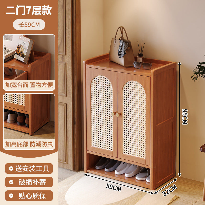 鞋柜家用门口一体多层简易玄关收纳置物架轻奢家居大容量防尘鞋架Shoe Cabinet: Simple, Multi-Tiered All-in-One Entryway Storage Unit for the Home – Light Luxury Style, Large Capacity, Dust-Proof Shoe Rack