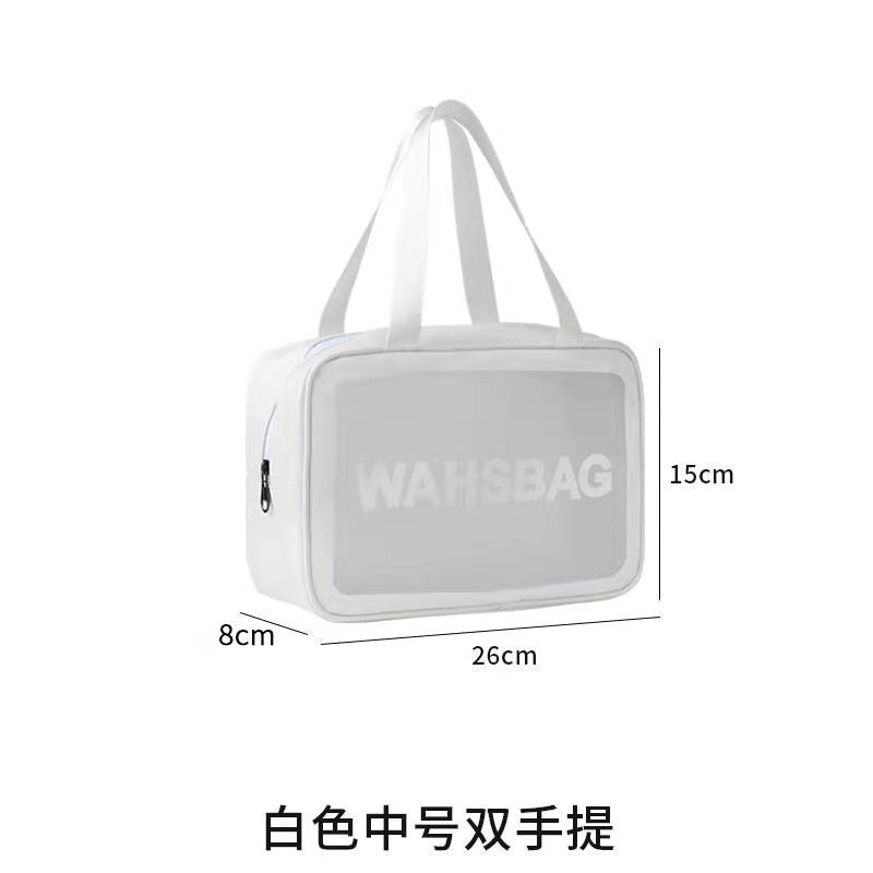 定制韩版化妆包大容量防水透明洗漱包多功能化妆品收纳袋ODMCustomised Korean-style make-up bag, large-capacity, waterproof, transparent toiletries bag, multi-functional make-up organiser, ODM