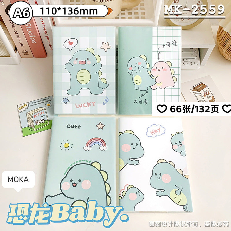 MOKA新款A6胶套笔记本A5学生办公高颜值加厚本子记笔记小清新本子MOKA's New A6 Plastic-Covered Notebook: A5 Size for Students and Office Use—Stylish, Thick-Paged Notebook for Note-Taking with a Fresh, Minimalist Design