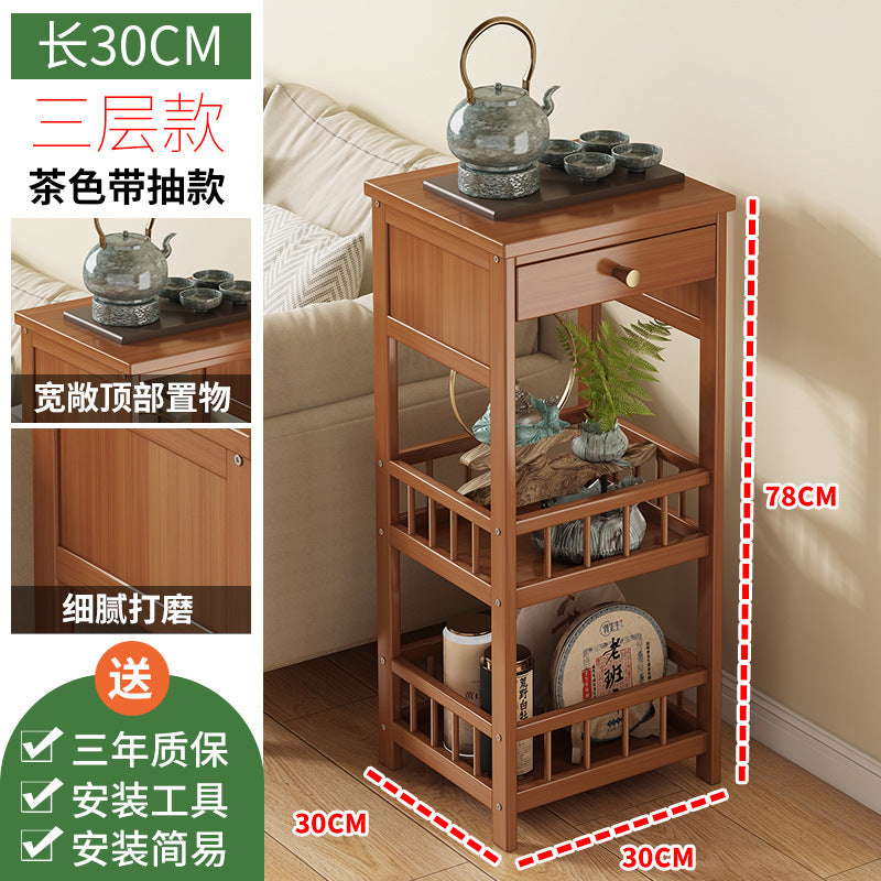 简易小茶几柜小桌子茶水间移动茶台客厅家用茶杯具泡茶桌简约现代Simple small tea cabinet, small table, tea corner, portable tea stand, living room, home use, teacup set, tea-making table, minimalist and modern