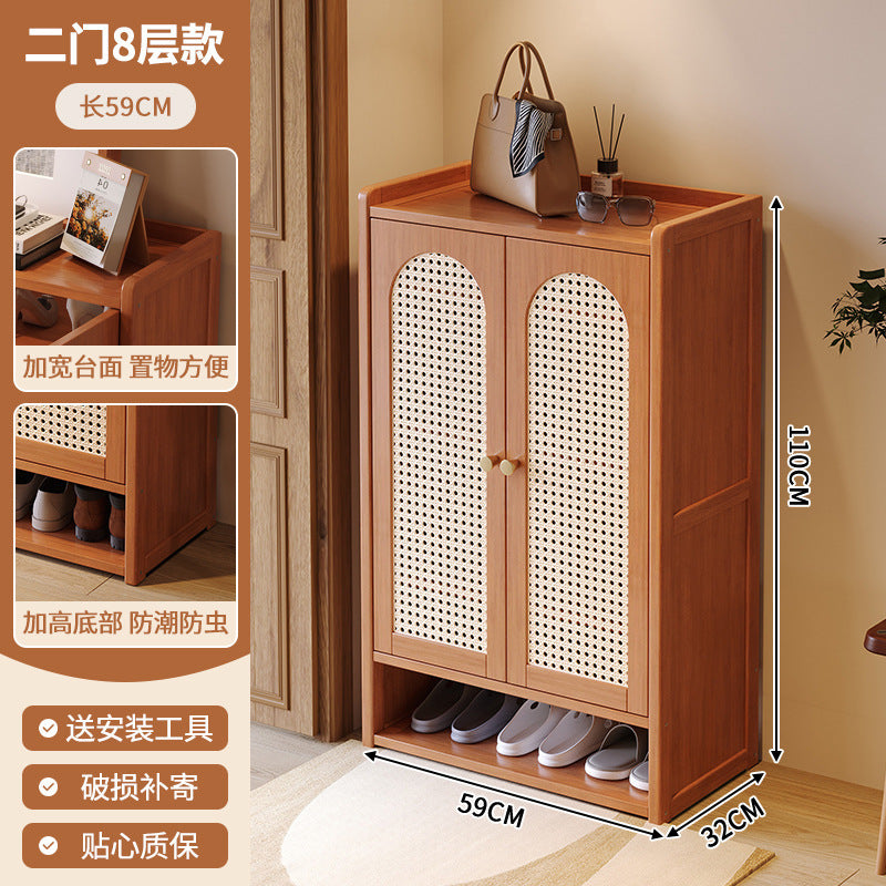鞋柜家用门口一体多层简易玄关收纳置物架轻奢家居大容量防尘鞋架Shoe Cabinet: Simple, Multi-Tiered All-in-One Entryway Storage Unit for the Home – Light Luxury Style, Large Capacity, Dust-Proof Shoe Rack