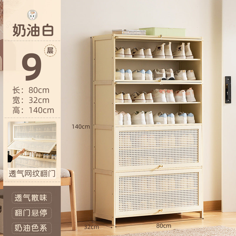 鞋柜家用门口入户鞋架子多层室内新款2025爆款神器简易收纳省空间Shoe cabinet for home use; entryway shoe rack; multi-tiered; new indoor design; best-seller; handy storage solution; space-saving