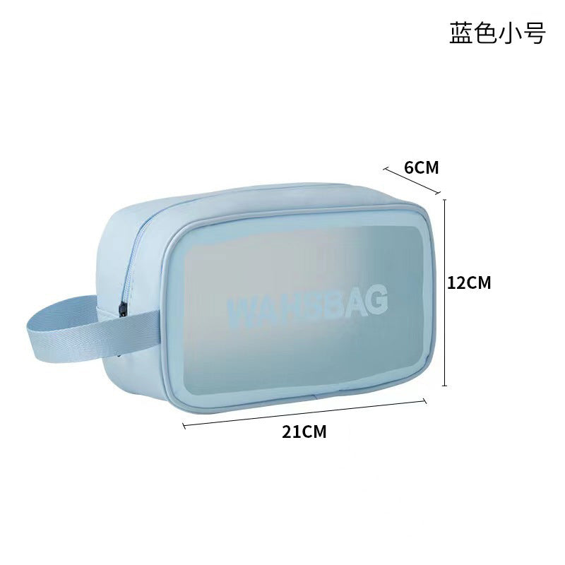 定制韩版化妆包大容量防水透明洗漱包多功能化妆品收纳袋ODMCustomised Korean-style make-up bag, large-capacity, waterproof, transparent toiletries bag, multi-functional make-up organiser, ODM