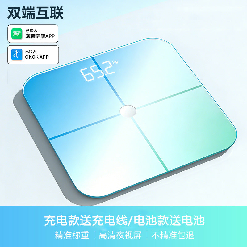 体重秤精准称重智能体脂称电子秤家用人体秤充电体脂秤减肥专用Precision Digital Body Weight Scale, Smart Body Fat Scale, Electronic Scale, Home-Use Body Scale, Rechargeable Body Fat Scale, Specially Designed for Weight Loss