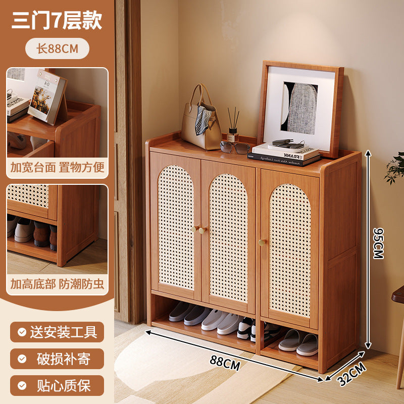 鞋柜家用门口一体多层简易玄关收纳置物架轻奢家居大容量防尘鞋架Shoe Cabinet: Simple, Multi-Tiered All-in-One Entryway Storage Unit for the Home – Light Luxury Style, Large Capacity, Dust-Proof Shoe Rack
