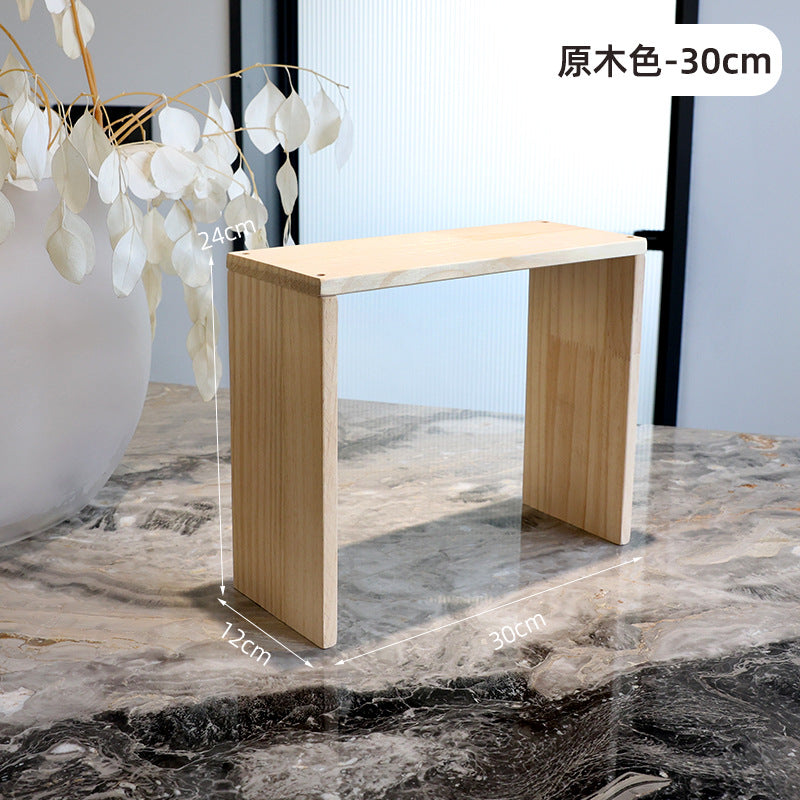 12CM宽度复古碳化木质展示架花架收纳博古架绿植盆栽茶杯茶具文玩12 cm wide vintage carbonised wood display stand, flower stand, storage cabinet and curio cabinet for houseplants, potted plants, teacups, tea sets and collectables