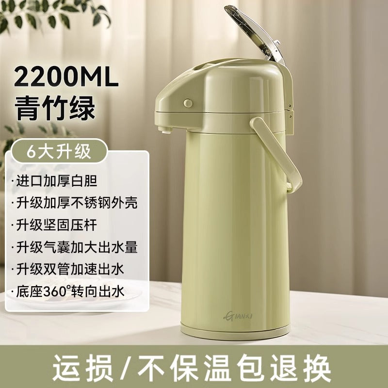 气压式热水瓶家用暖茶瓶保温壶大容量按压式热水壶手提开水瓶暖壶Pressure-Sealed Hot Water Bottle, Household Tea Warmer, Insulated Thermos, Large-Capacity Push-Button Hot Water Bottle, Portable Hot Water Bottle, Thermos
