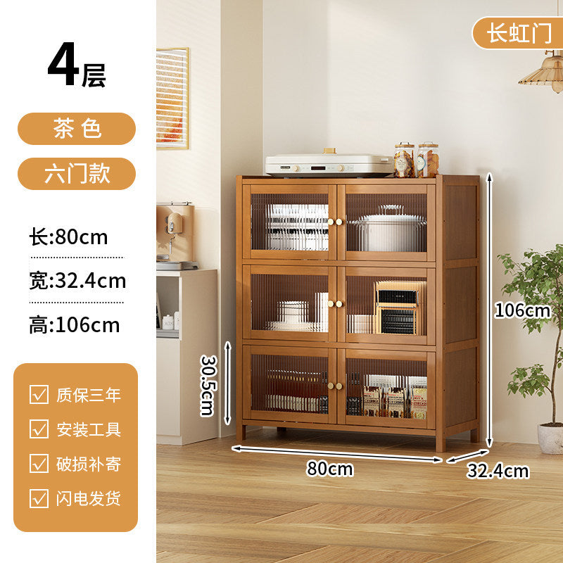 餐边柜靠墙一体储物柜中古风多功能茶水柜客厅Wall-mounted sideboard with integrated storage unit – vintage-style multifunctional tea cabinet for the living room