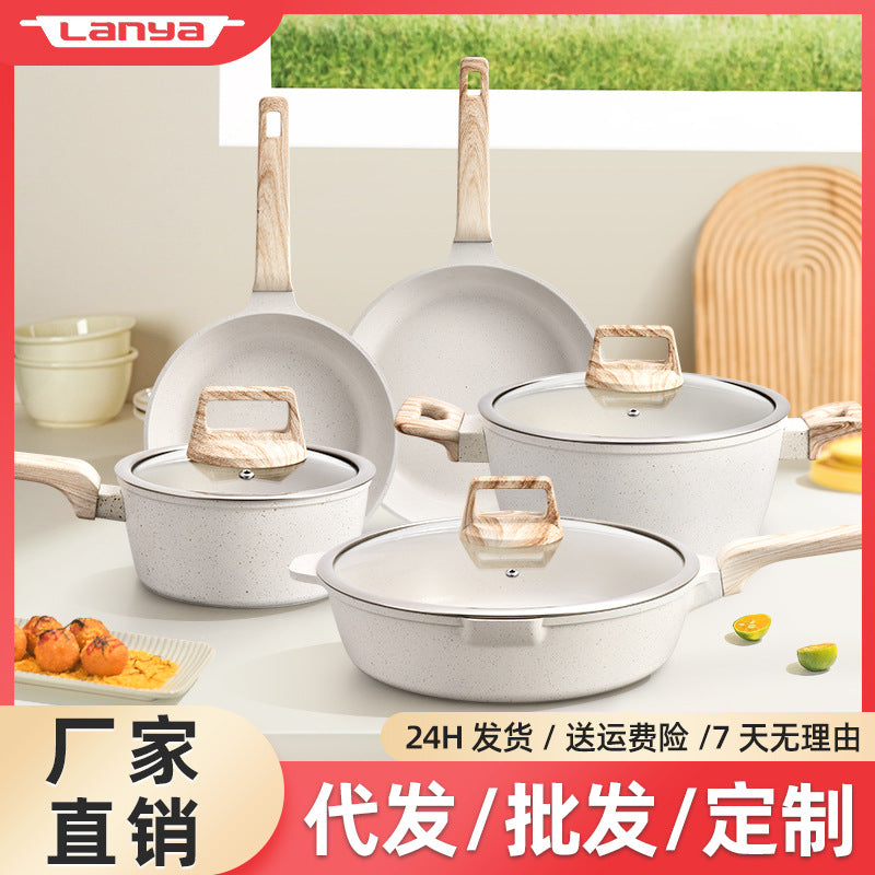 厨房礼品不粘锅具套组pots高颜值厨具家庭装烹饪锅套装Kitchen Gift Set: Non-stick Cookware Set – Stylish Kitchenware Family Set, Cooking Pot Set