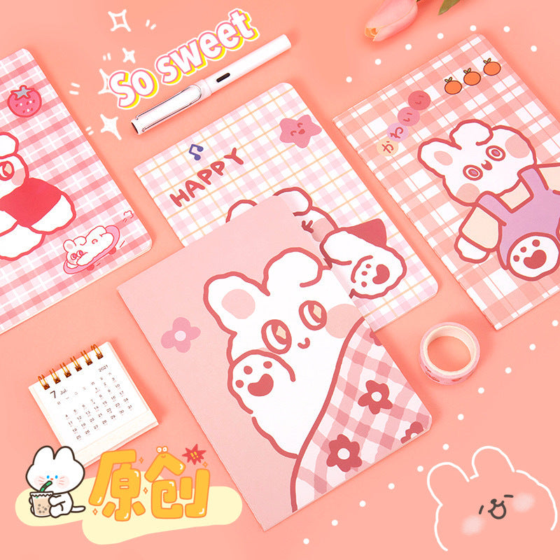 记事本可爱卡通学生用品作文本创意图案A5车线本子笔记本Notebooks: Cute Cartoon Student Supplies, Creative Design A5 Stitched Notebooks