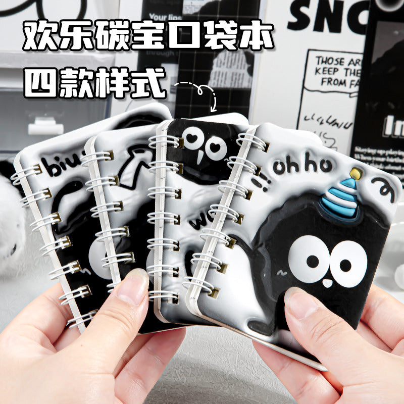 学校采购文具笔记本办公便携本子可爱A7碳宝迷你小线圈本School Supplies: Stationery, Notebooks, Portable Office Notebooks, Cute A7 Carbon Mini Spiral Notebooks