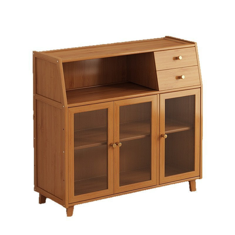 收纳柜原木风餐边柜靠墙一体储物柜子酒柜客厅家具Storage cabinet, rustic-style sideboard, wall-mounted integrated storage unit, wine cabinet, living room furniture