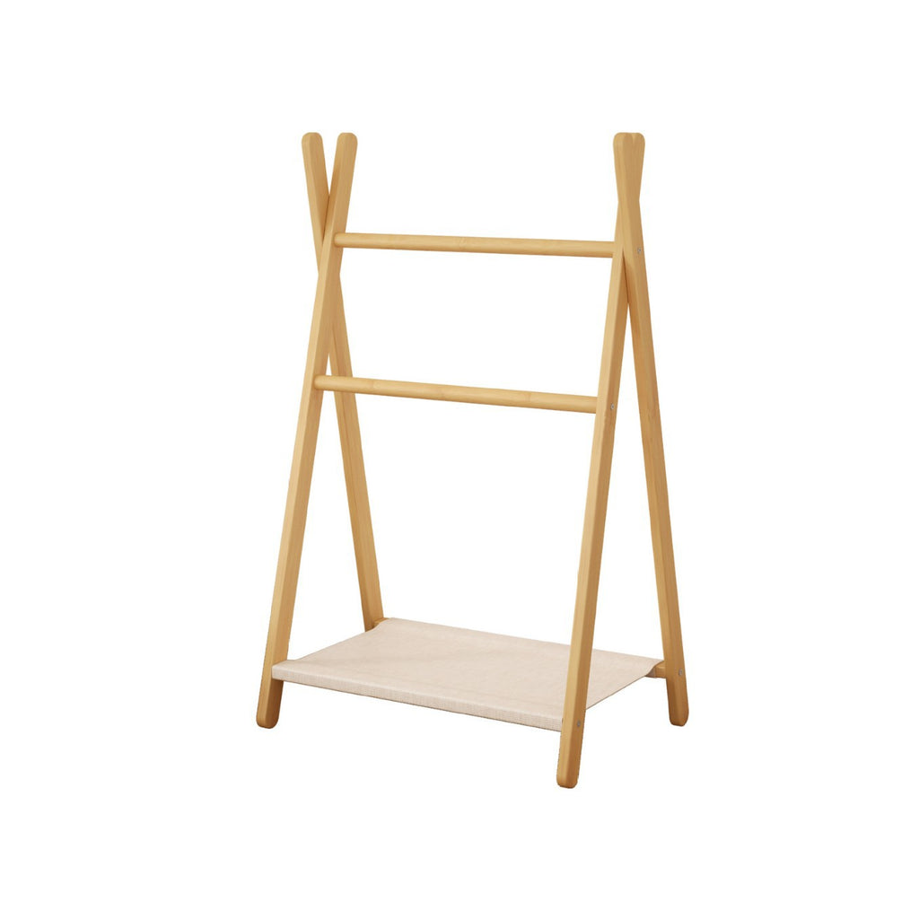 晾衣架交叉毛巾架落地折叠阳台晾被小型简易伸缩晒衣架子Clothes drying rack, cross-shaped towel rack, freestanding folding balcony quilt drying rack, small and simple telescopic clothes drying rack