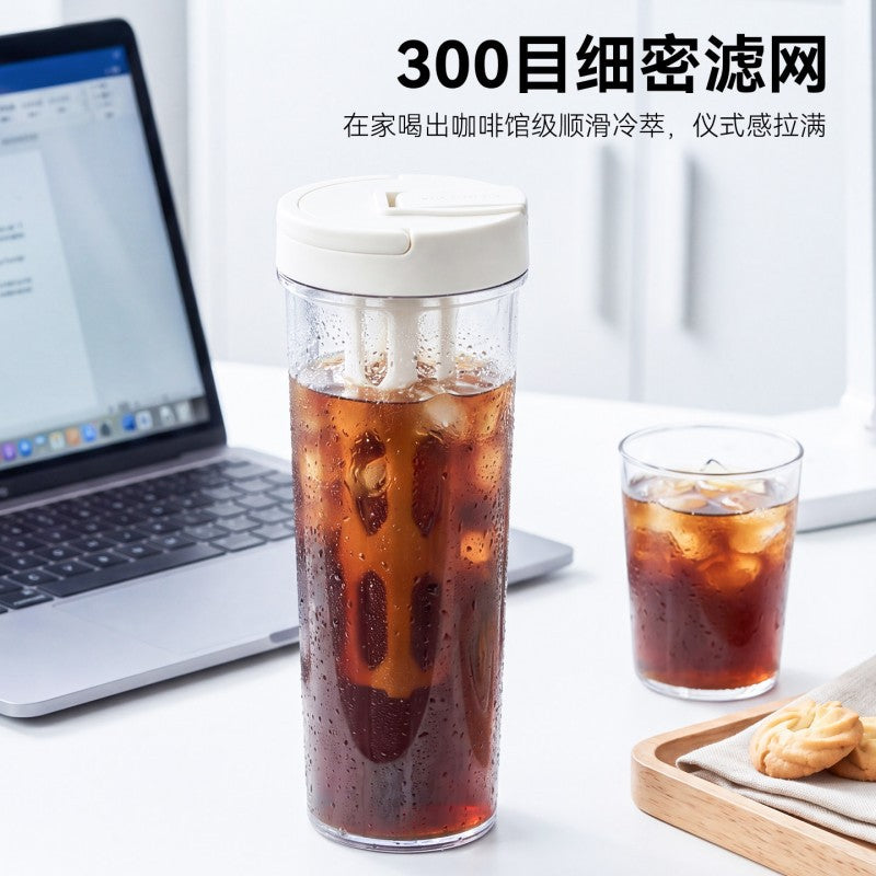 大容量冰箱冷萃咖啡壶花果茶冷泡壶黑咖啡冷水壶便携水杯冰滴壶Large-Capacity Refrigerator, Cold-Brew Coffee Maker, Flower & Fruit Tea Infuser, Cold-Brew Pitcher, Black Coffee Pitcher, Portable Water Bottle, Ice Drip Coffee Maker