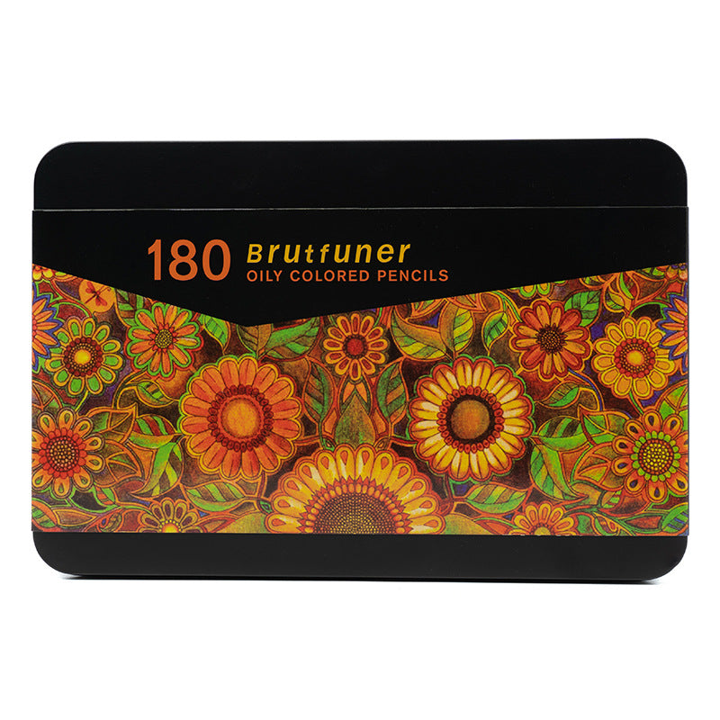 180色铁盒装油性彩色铅笔可定制木免削盒装铅笔180-colour oil-based coloured pencils in a tin; customisable wooden, self-sharpening pencils in a box