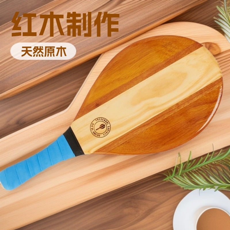 沙滩拍  木制 红木 天然 原木色 拼接 匹克球拍Beach racket  Wooden  Rosewood  Natural  Natural wood colour  Pieced together  Pickleball racket