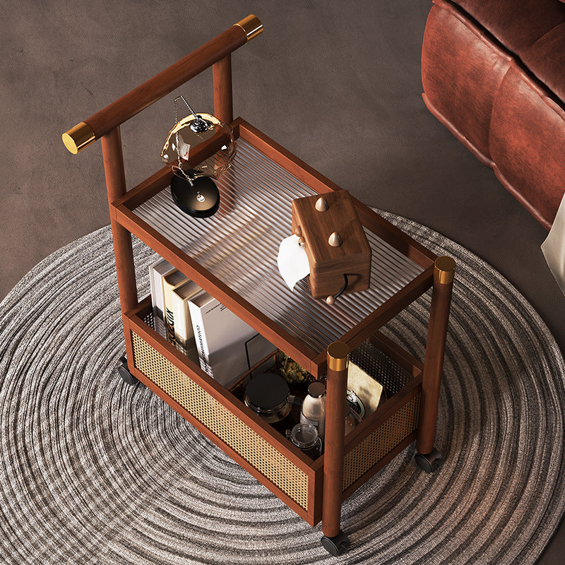 可移动沙发边几客厅家用多功能创意茶几小推车简约置物架Movable Sofa Side Table – Multifunctional, Creative Coffee Table for the Living Room – Home Use – Trolley-Style Minimalist Storage Unit