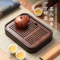 家用小型储水茶台功夫茶具竹制托盘办公茶室用茶盘商务礼品定制Small Home-Use Tea Set with Water Reservoir, Kung Fu Tea Set, Bamboo Tray, Tea Tray for Office Tea Rooms, Customizable Business Gifts