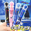 MOKA宇航员十色圆珠笔 学生手账10色笔创意太空人按动彩色多色笔MOKA Astronaut 10-Color Ballpoint Pen: Creative Astronaut-Themed Push-Button Multicolor Pen for Students and Journaling
