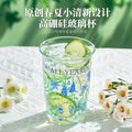 捷安玺高颜值玻璃杯耐高温高硼硅玻璃水杯家用女生ins风喝水杯子Stylish Glass Cup, Heat-Resistant Borosilicate Glass Water Cup, Household Water Cup for Women