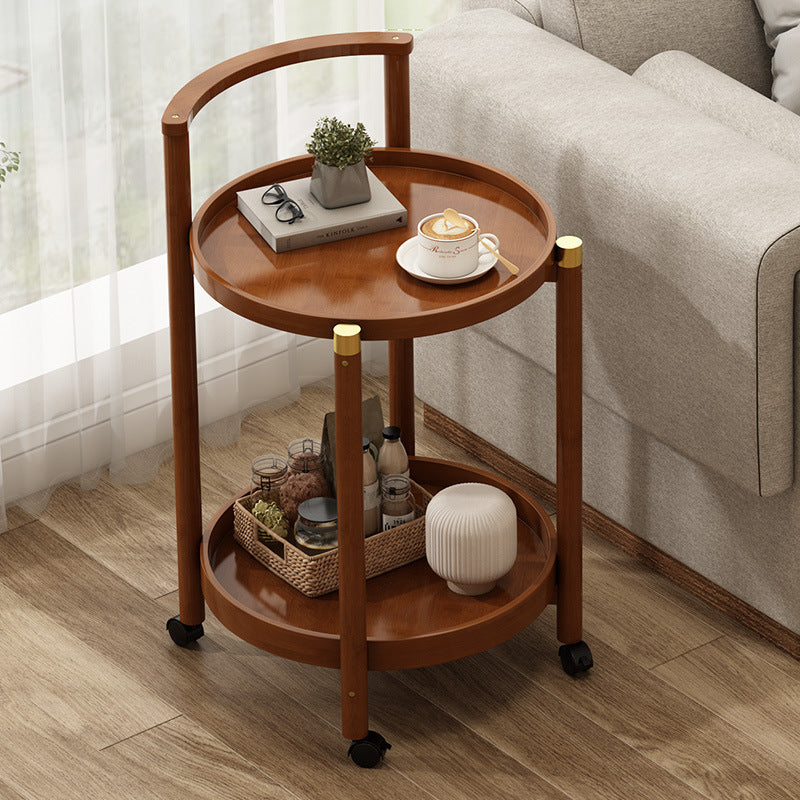 圆形边几可移动小架子多肉置物架家用沙发边柜简约收纳架Round side table, portable small stand, succulent display stand, home sofa side cabinet, minimalist storage rack
