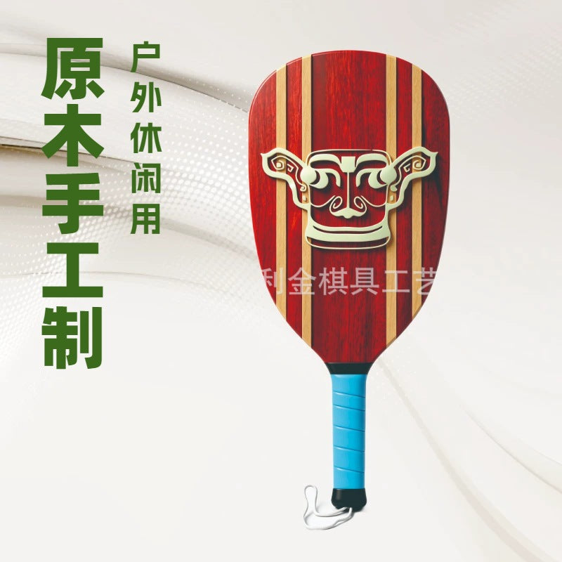 壁球实木拍 匹克球球拍 沙滩球拍 木制高光球拍 壁球拍Solid wood squash rackets, Peak sports rackets, beach tennis rackets, high-gloss wooden rackets, squash rackets