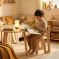 环保多层板三档高度可调节矮凳小椅子北欧风回形椅子Eco-friendly multi-layer board, three-height-adjustable low stool, small chair, Scandinavian-style U-shaped chair