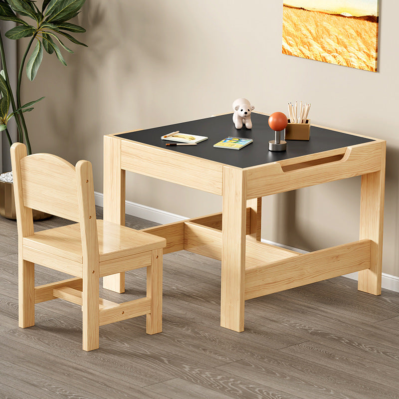 儿童实木桌椅双人餐桌家用收学习桌多功能批量套装批发桌子Children’s Solid Wood Tables and Chairs, Two-Seater Dining Table, Home and Study Desk, Multifunctional Bulk Set, Wholesale Tables