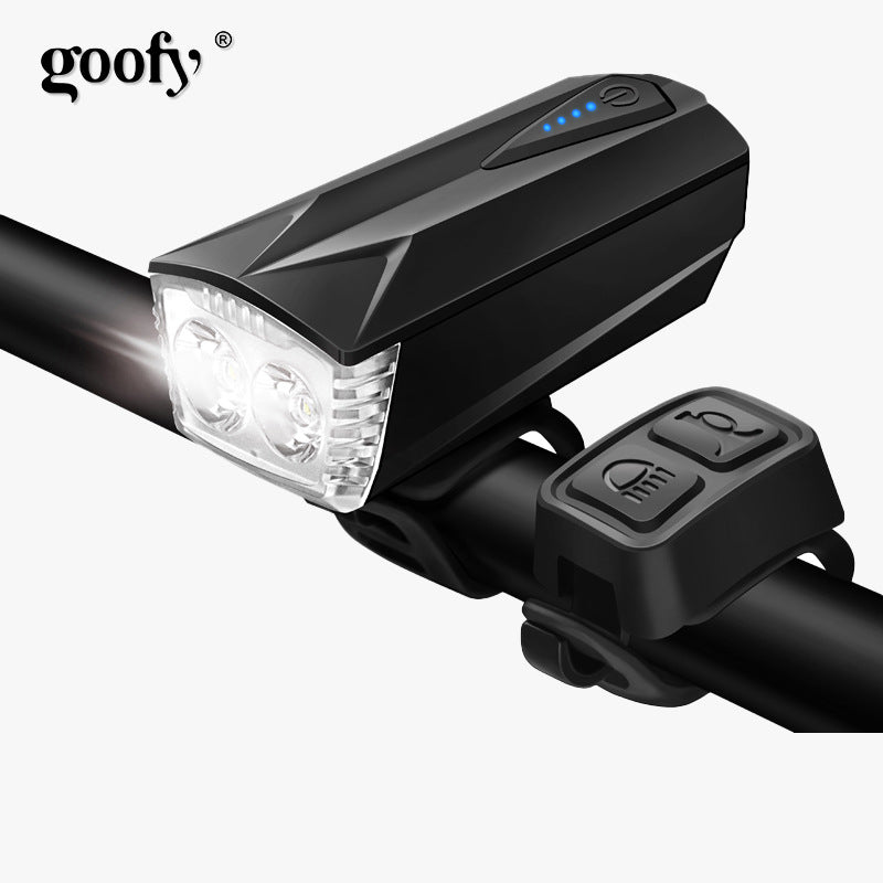 自行车灯T6灯珠脚踏车前灯1800mAh锂电池电子自行车喇叭灯Bicycle Light with T6 LED, Front Bike Light, 1800mAh Lithium Battery, E-bike Horn and Light