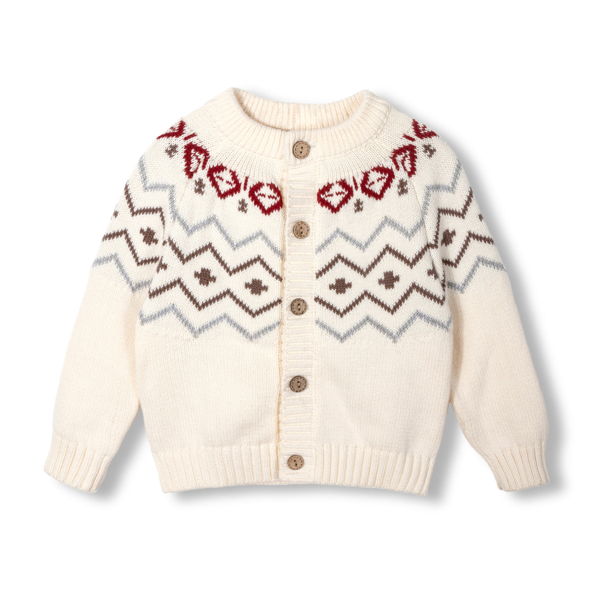 男婴儿童可爱开衫毛衣韩版单排扣花花针织衫外套Cute Baby Boy Cardigan: Korean-Style Single-Breasted Floral Knit Sweater