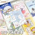 MOKA新款A6胶套笔记本A5学生办公高颜值加厚本子记笔记小清新本子MOKA's New A6 Plastic-Covered Notebook: A5 Size for Students and Office Use—Stylish, Thick-Paged Notebook for Note-Taking with a Fresh, Minimalist Design