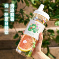 女高颜值杯子家用仙女杯便携牛奶果汁吸管杯大容量网红水杯玻璃杯Women's Mugs, Household Mugs, Portable Milk and Juice Straws Mugs, Large-Capacity Trending Water Mugs, Glass Mugs