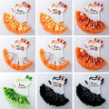 万圣节主题宝宝派对礼服短袖哈衣半身裙发饰3件婴儿套装Halloween-Themed Baby Party Outfit: Short-Sleeve Onesie, Skirt, and Hair Accessory—3-Piece Baby Set