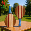 原木沙滩拍  匹克球拍  实木高光球拍  海滩球拍Natural Wood Beach Racket  Pickleball Racket  High-Gloss Solid Wood Racket  Beach Racket