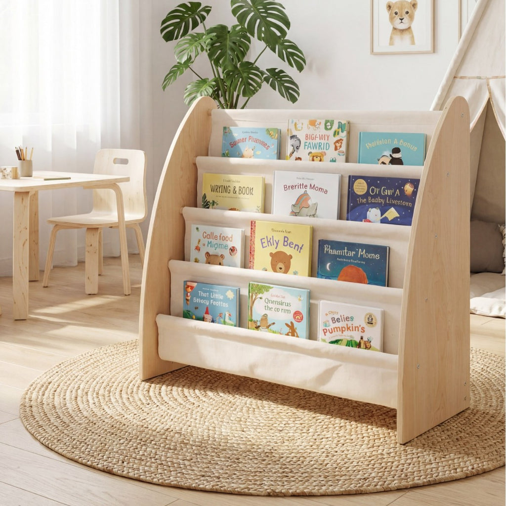 实木书架儿童宝宝书架家用学生幼儿园收纳简易落地置物架绘本多层Solid Wood Bookshelf – Children’s and Baby Bookshelf – Home Use, for Students and Nursery – Simple Freestanding Storage Unit – Picture Books – Multi-tiered