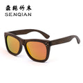 竹木框架太阳眼镜Bamboo and wood-framed sunglasses