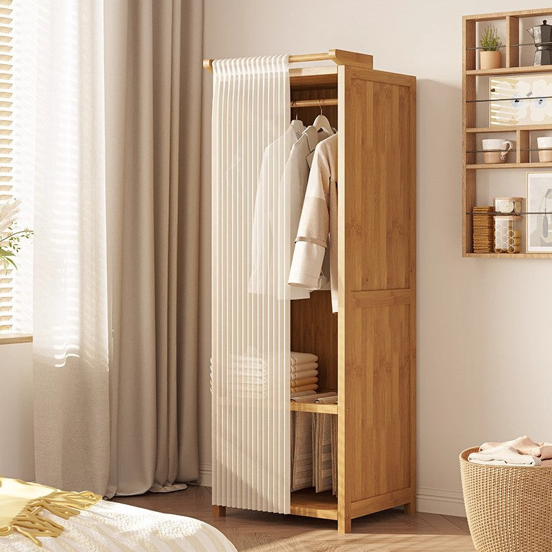 简约实木衣柜 家用大容量 省空间卧室收纳神器Minimalist Solid Wood Wardrobe: Large-Capacity Home Storage, a Space-Saving Bedroom Organisation Essential