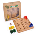 竹子玩具飞行棋传统木质桌面游戏 儿童益智多功能互动玩具便携Bamboo Toy Ludo: Traditional Wooden Board Game – Educational, Multifunctional, Interactive and Portable Children’s Toy