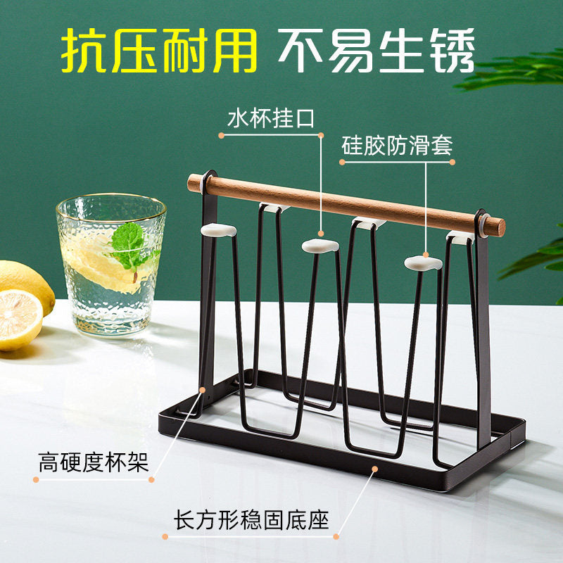 玻璃杯子收纳架家用客厅高级置物架茶杯水杯置物架桌面铁艺杯架Glass Cup Storage Rack, Home Living Room Premium Shelving Unit, Tea Cup and Water Glass Holder, Desktop Wrought Iron Cup Holder