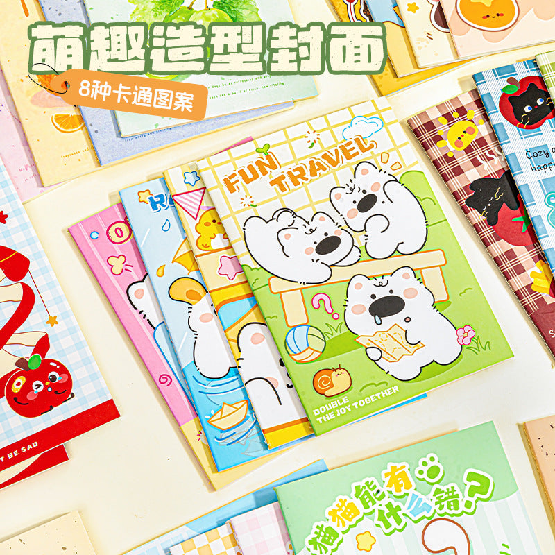 可爱A5线圈本学生笔记本高颜值作业本卡通办公文具记事本 Cute A5 Spiral-Bound Student Notebook—Stylish Homework Notebook, Cartoon-Themed Office Stationery, Notepad