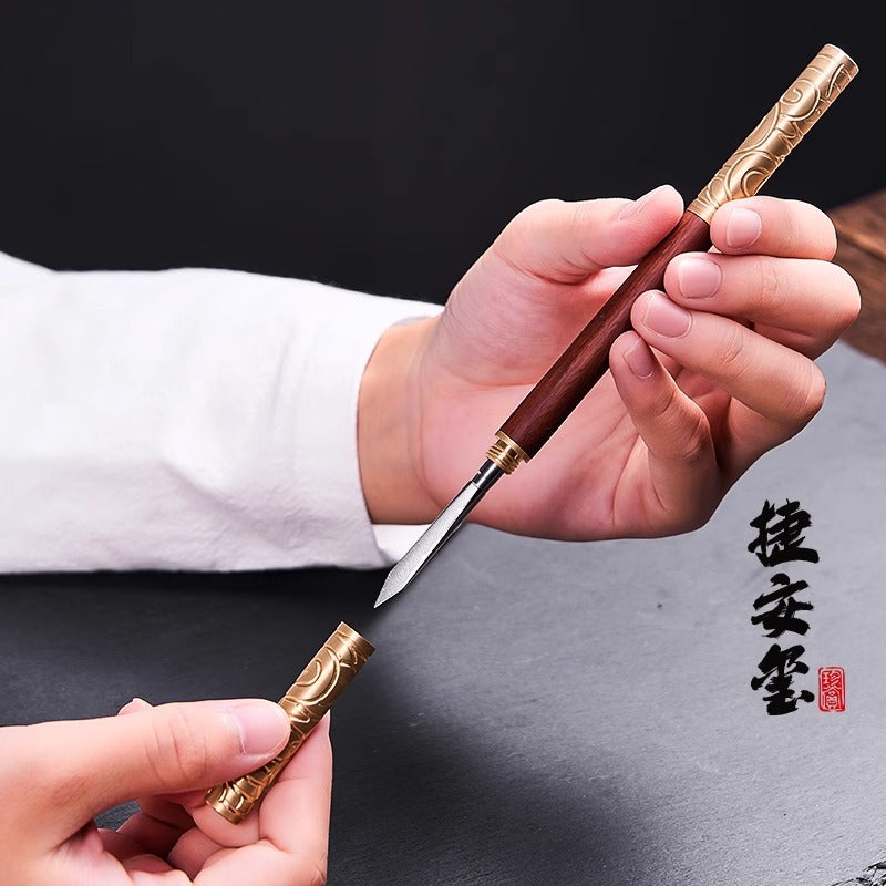 创意茶道茶针黑檀木花梨木悟空茶刀普洱茶专用工具撬茶饼茶具配件Creative Tea Ceremony Tea Pick, Ebony and Rosewood Tea Knife, Pu'er Tea-Specific Tools, Tea Cake Cutter, Tea Set Accessories
