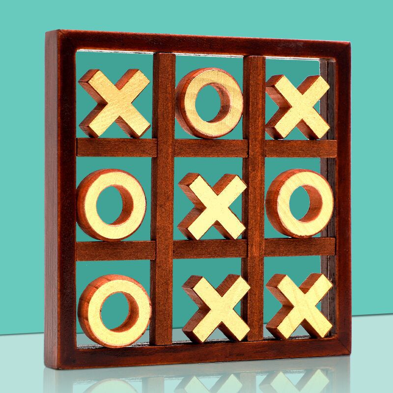 井字棋玩具外贸品质益智游戏XO棋木制双人对战亲子互动跨境推荐Tic-Tac-Toe Toy – Export-Quality Educational Game: XO Board Game, Wooden, Two-Player, Parent-Child Interaction – Recommended for Cross-Border Sales
