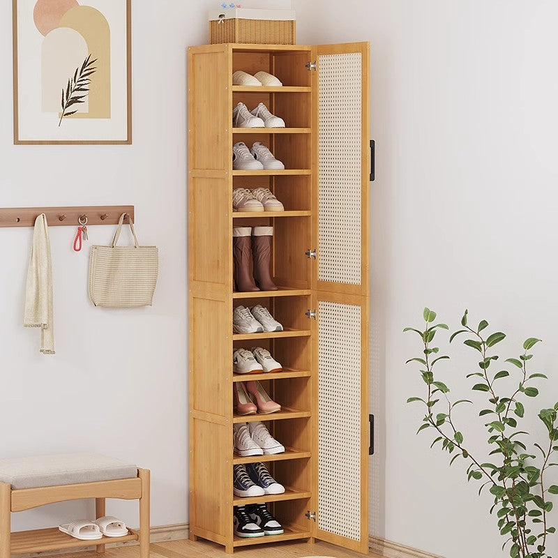 新款爆款收纳神器鞋柜子门口家用省空间出租屋用小窄宿舍鞋架New, Best-Selling Storage Solution: Shoe Cabinet for the Hallway – Space-Saving for the Home, Ideal for Rental Flats and Narrow Dorm Rooms