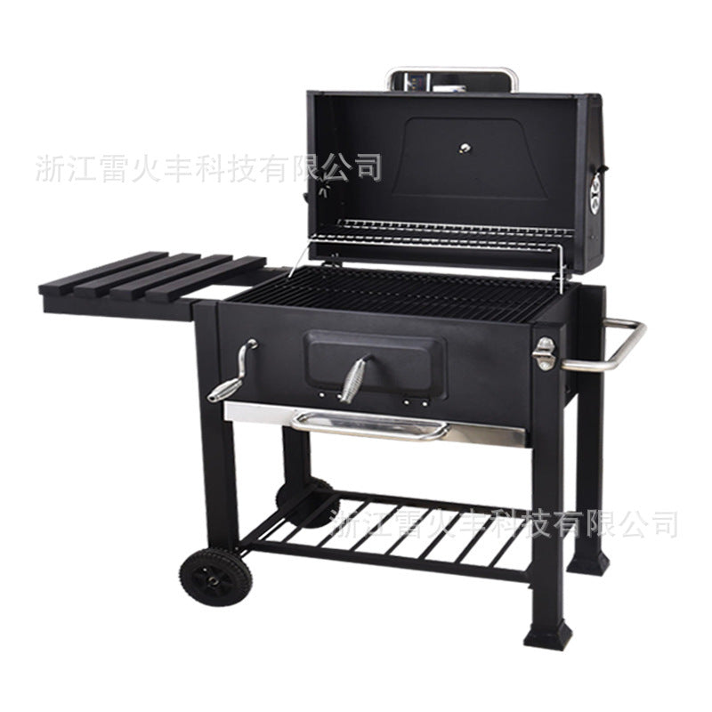 BBQ庭院大四方烧烤炉取暖炉烟熏户外木炭烧烤炉跨境专供外贸批发BBQ Garden Large Square Barbecue and Heater, Smoker, Outdoor Charcoal Barbecue – Exclusively for Cross-Border Trade and Overseas Wholesale
