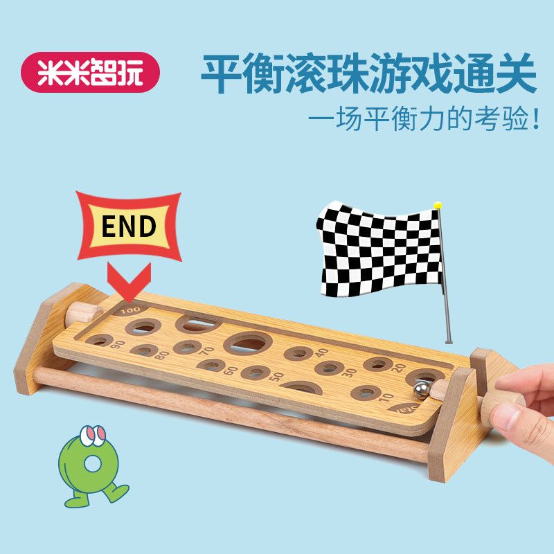 跨境品平衡滚珠游戏儿童专注力训练互动桌游益智玩具社交能力培养Cross-border Balancing Marble Game: Interactive Board Game for Children to Train Concentration, Develop Social Skills and Enhance Cognitive Abilities