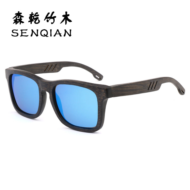 竹木框太阳镜Bamboo and wood-framed sunglasses