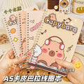卡皮巴拉线圈本A5记事本加厚笔记本子防水横线本高颜值日记本 Capybara Spiral-Bound A5 Notebook, Thick-Paged, Waterproof, Lined, Stylish Diary